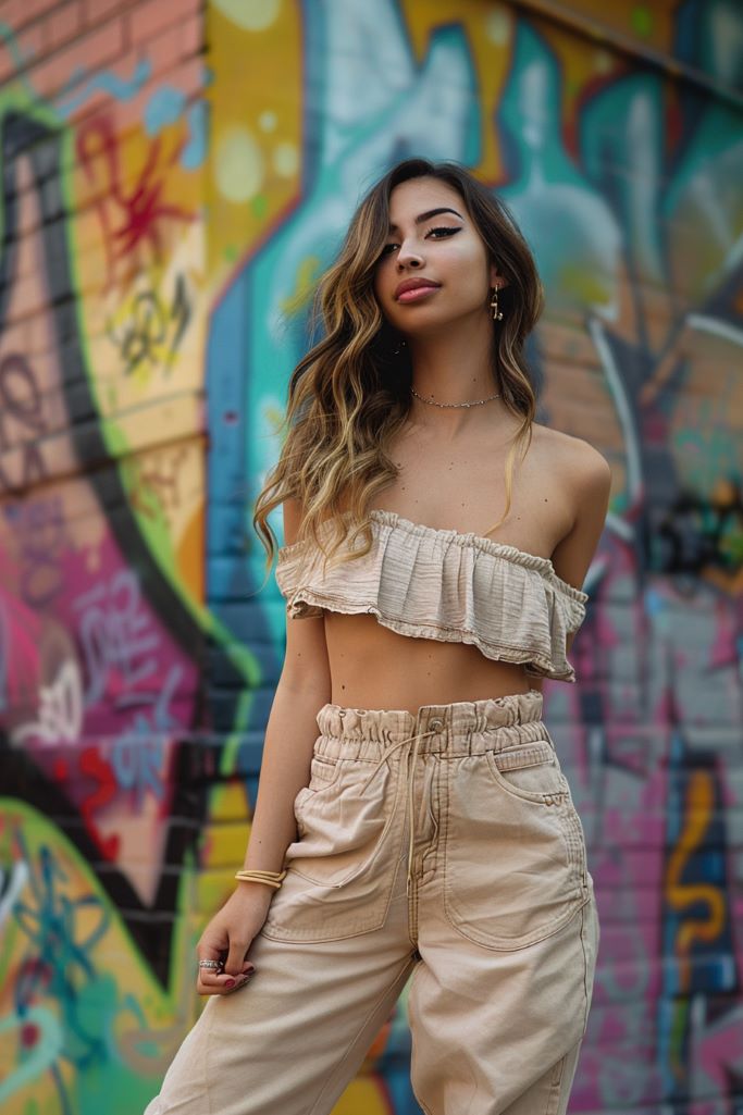 beige pants outfits