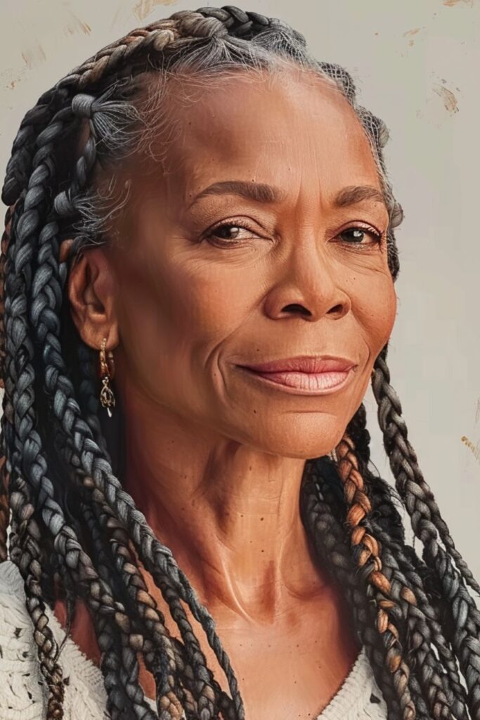 black women over 50 braids