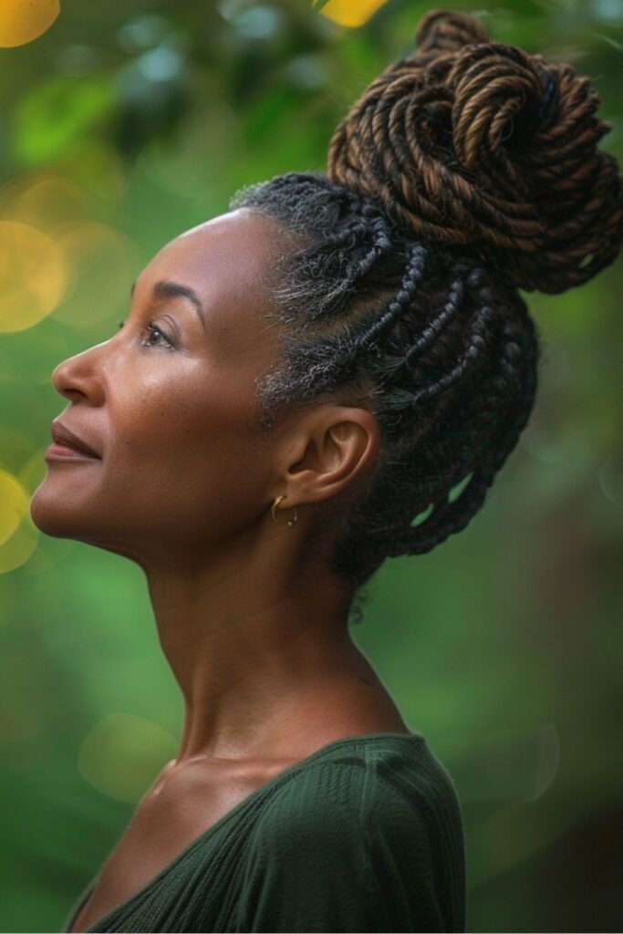 black women over 50 braids