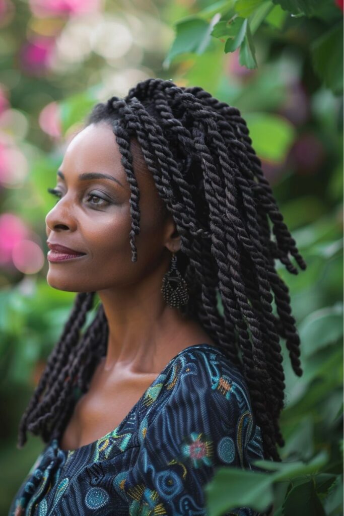 black women over 50 braids