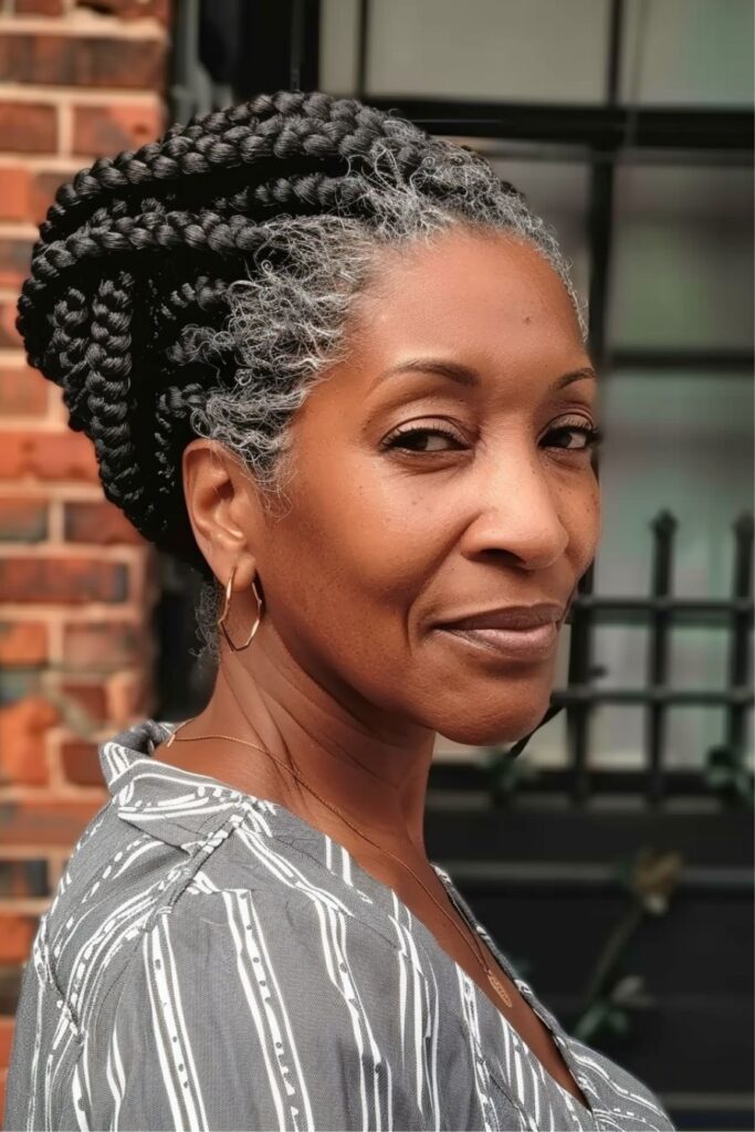 black women over 50 braids